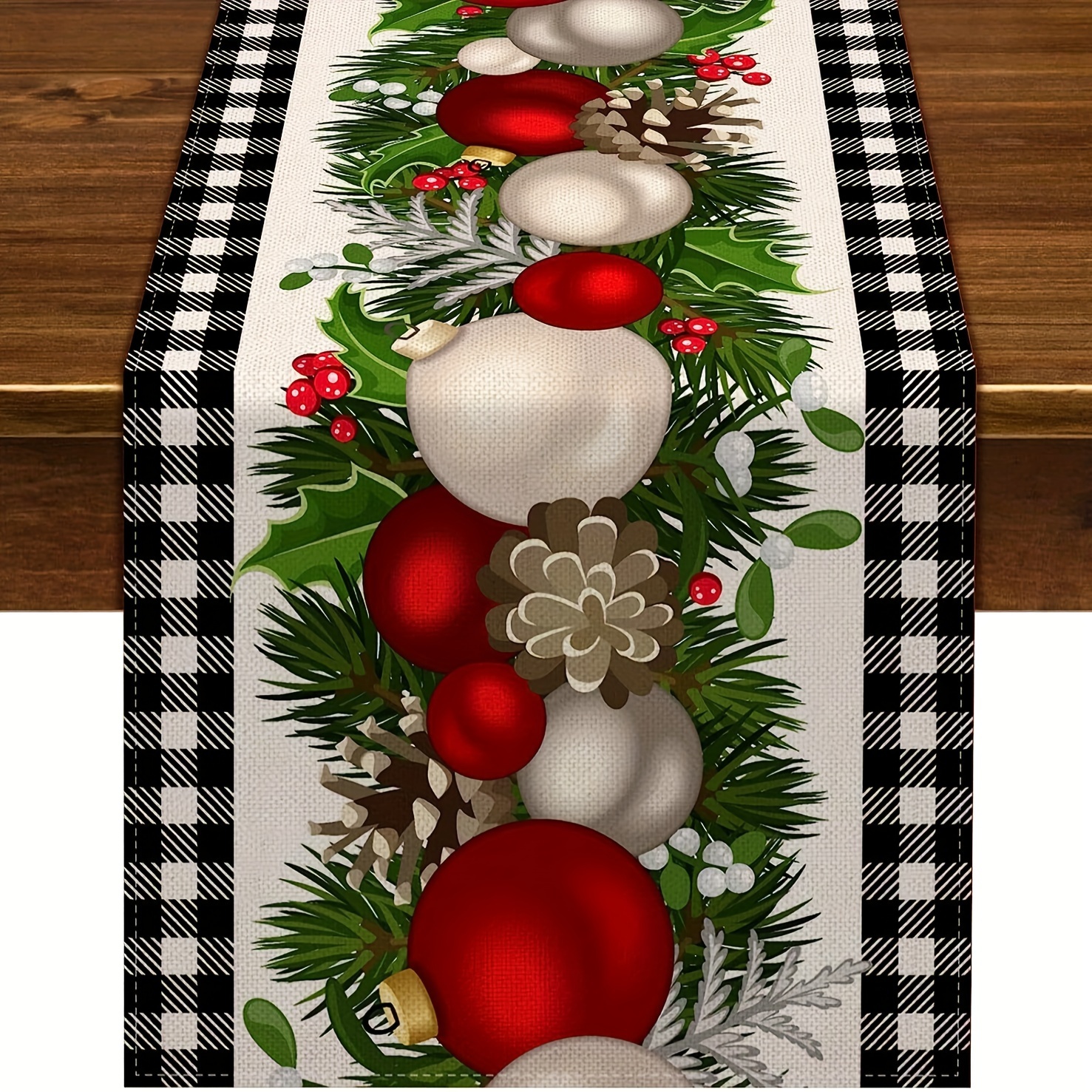 1 Pz Runner Tavola In Lino Runner Tavola A Tema Buon Natale - Temu Italy