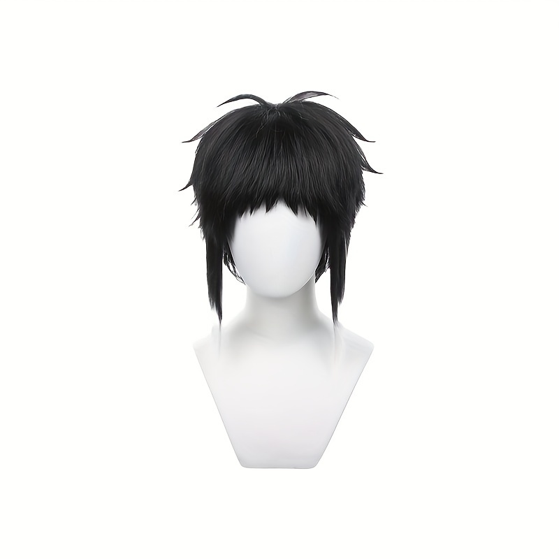 Long Fluffy Anime Pixie Haircut (White to Black)