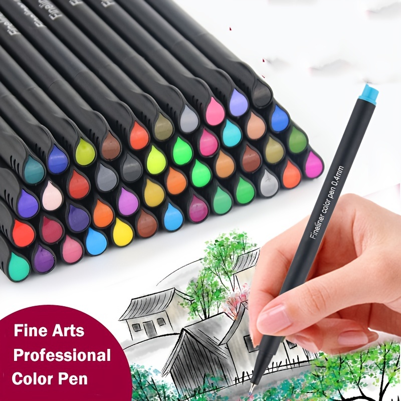 Colored Pens Fine Point Markers Fine Tip Drawing Pens Porous - Temu