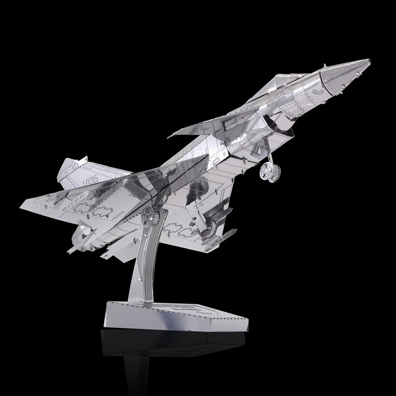 3D Metal Puzzle For Adults Tornado Fighter Jet Military Airplane Models Kits To Build Toys DIY Brain Teaser Puzzles Great Birthday Gifts