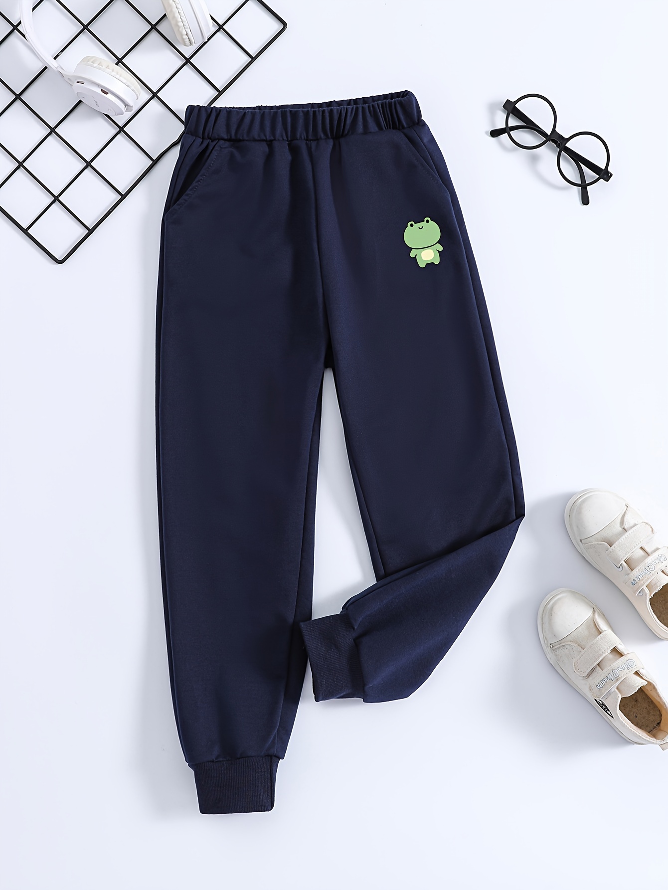 Cute Frog Print Sweatpants Boys Elastic Waist Jogger Pants Temu Australia