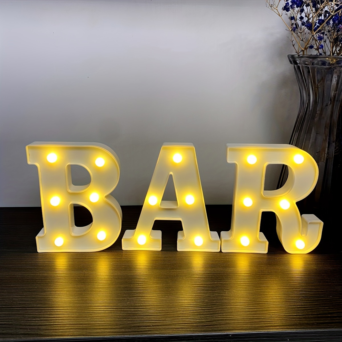 

1pc Led Bar Lighted Sign Bar Sign, Battery Operated Bar, 15.8x6.4x1.1in (40.3 X16.3x2.8cm), Large Letter Bar, Size About 20.7x8.6x1.49in (about 53.2x22x3.8cm), Decorative Light