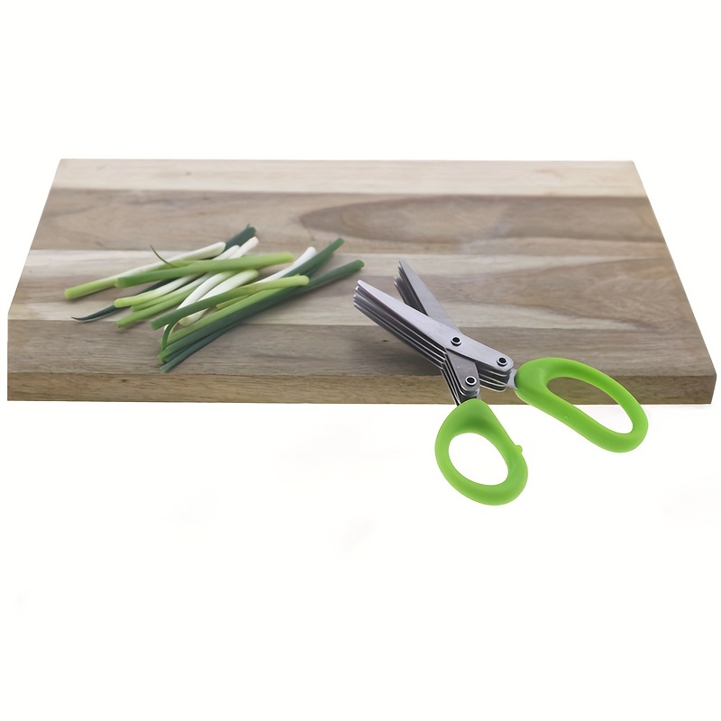 1pc, Five-layer Scissors Stainless Steel Green Onion Cutter, Random Color