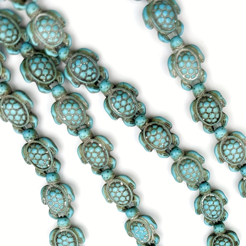 Diy Synthetic Turquoise Turtle Bead Starfish Beads Beading Bracelet Making  Kit Tortoise Beads For Jewelry Making Kit Multi Layer Bracelets Anklets -  Temu