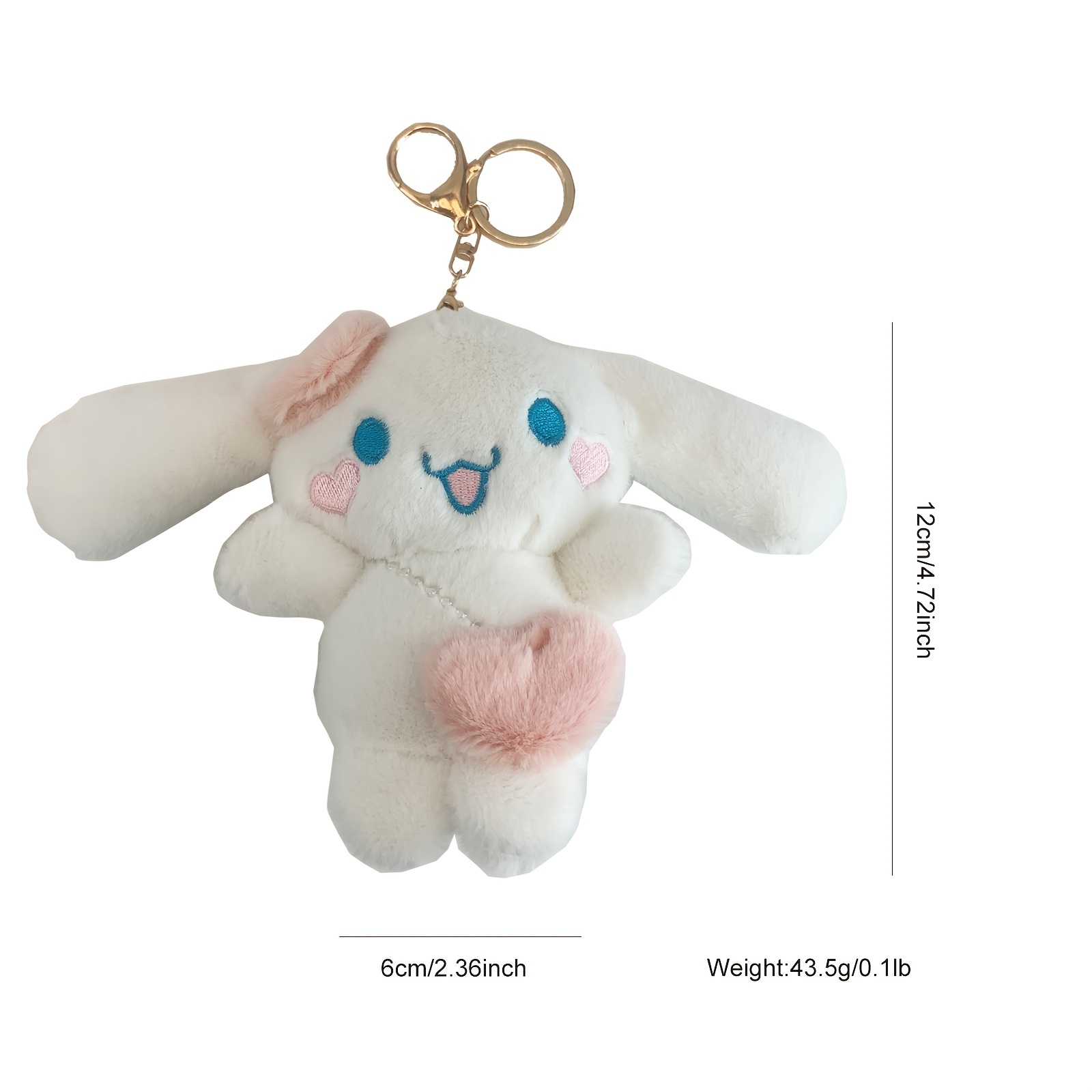 Mini Rabbit Plush Keychain Soft Cotton Key Chain Trinket Bag Accessories