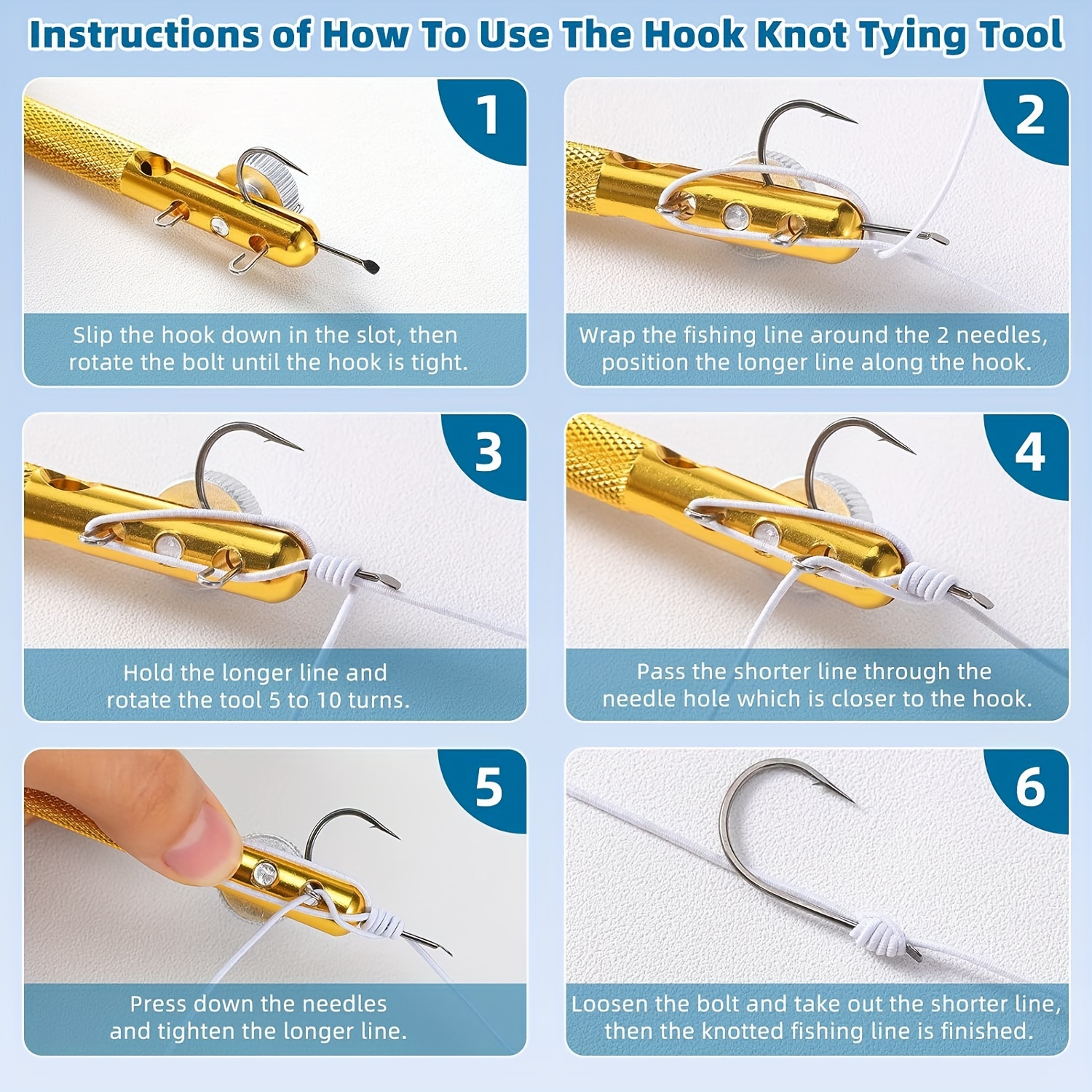 Practical Fishing Line Knotting Tool Fishing Knot Tying Tool - Temu