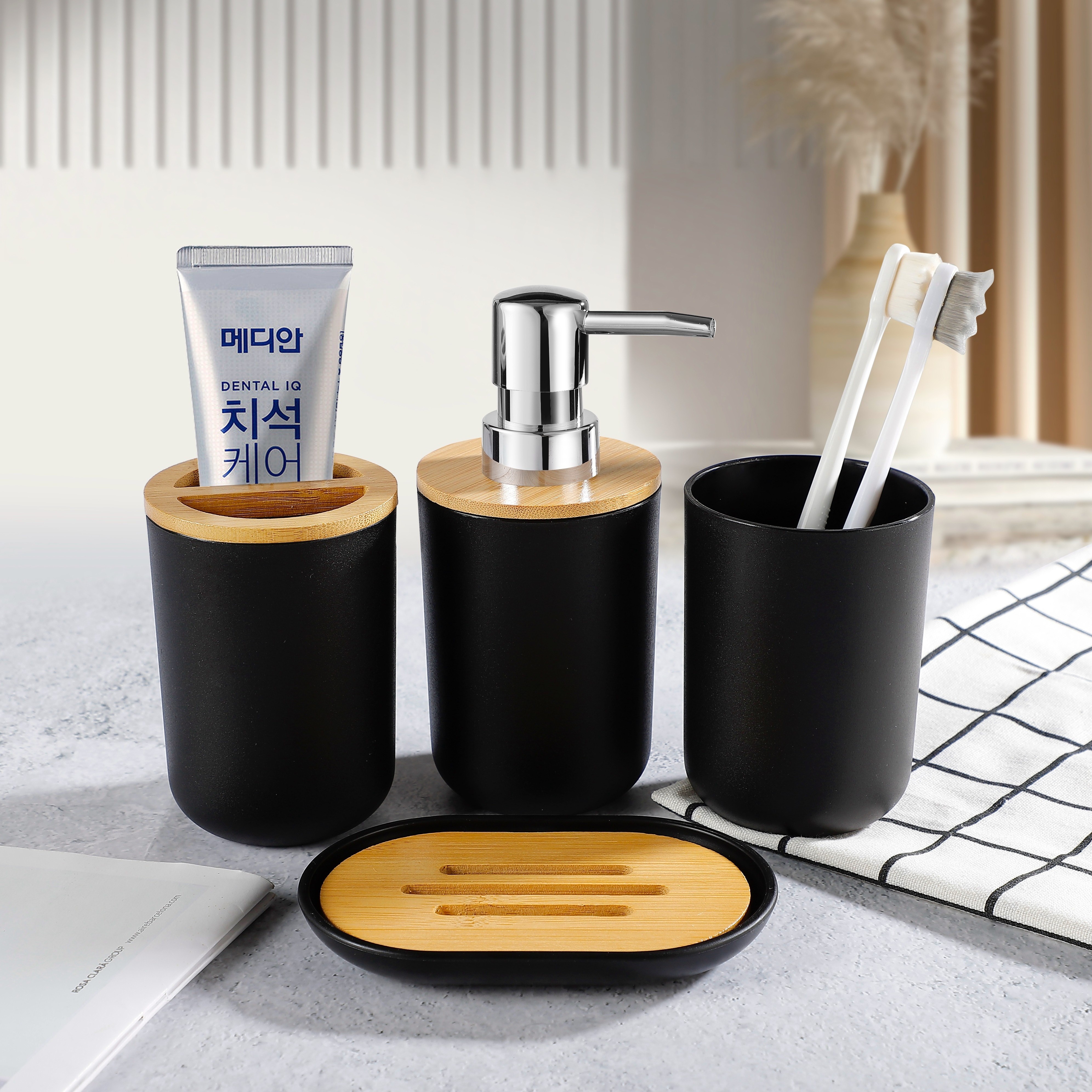5 uds accesorio de baño taza para cepillo de jabonera baño en casa