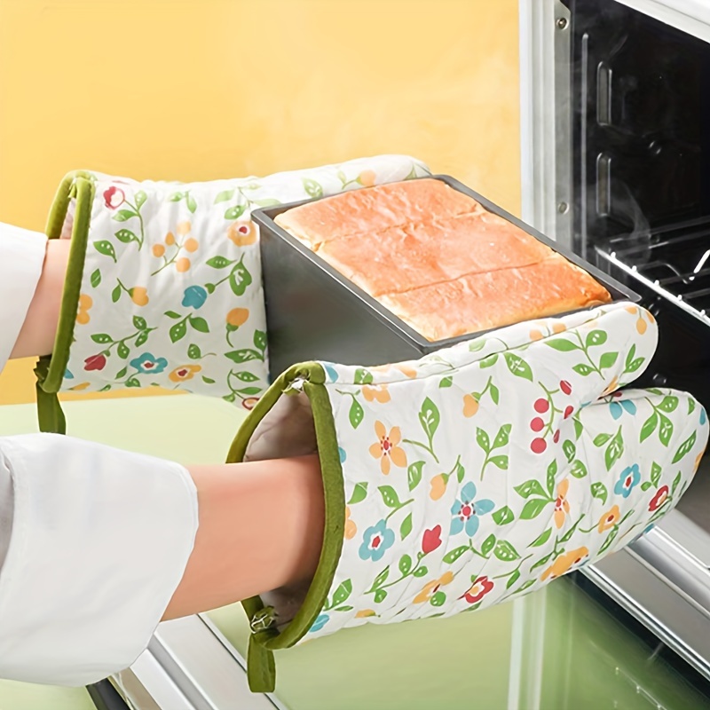 1pc Oven Heat Insulation Gloves, Thickened Non-slip Baking Kitchen