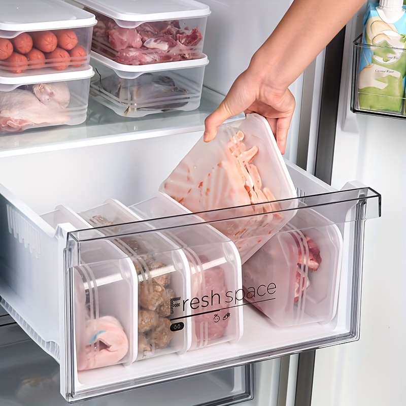 4/8/10個セット 透明プラスチック保存容器 蓋付き 350/650/2000ml 食品