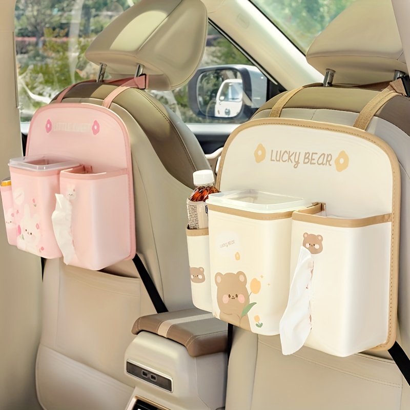 Maximize Your Car's Storage Space With This Multifunctional Car Seat Back  Storage Bag! Cute Cartoon Leather Automotive Hanging Bag Organizer Container