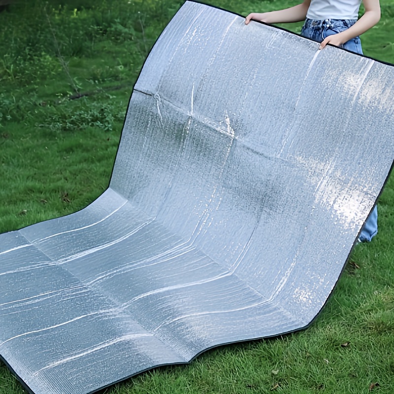 TEMU Double-sided Thick Outdoor Camping Mat, Tent Double Beach Park Cushion Picnic Aluminum Foil Moisture-proof Mat