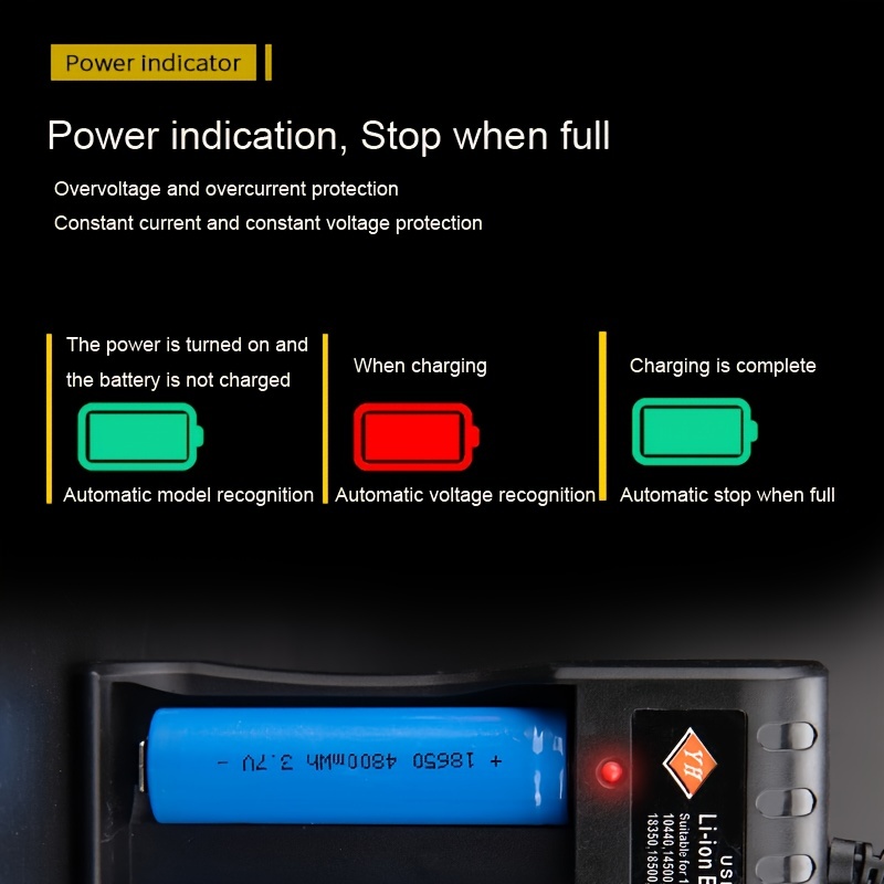 Caricabatterie Indipendente 2 Slot Batterie Litio 3.7v 18650 - Temu Italy