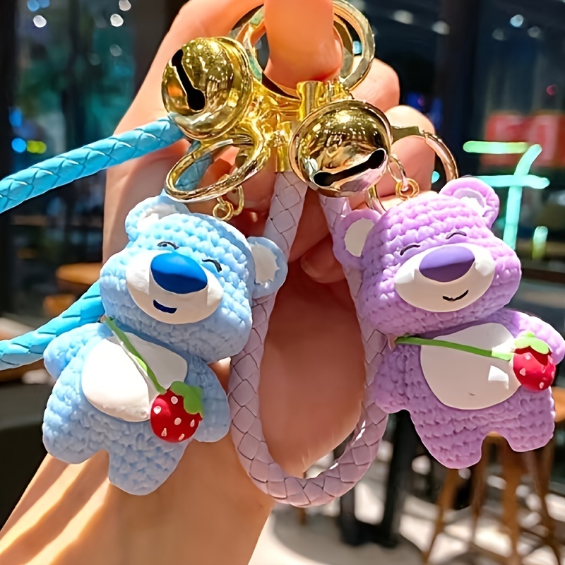 Cartoon Bear Keychain Cute Resin Keychain Car Key Bag - Temu