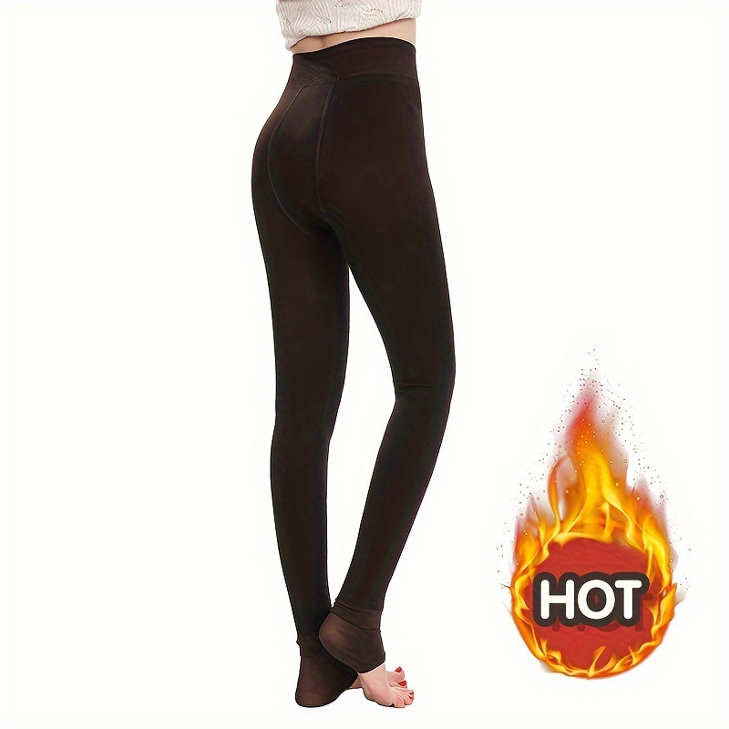 Women's Fleece Lined Tights Thick Velvet Tights For Autumn And
