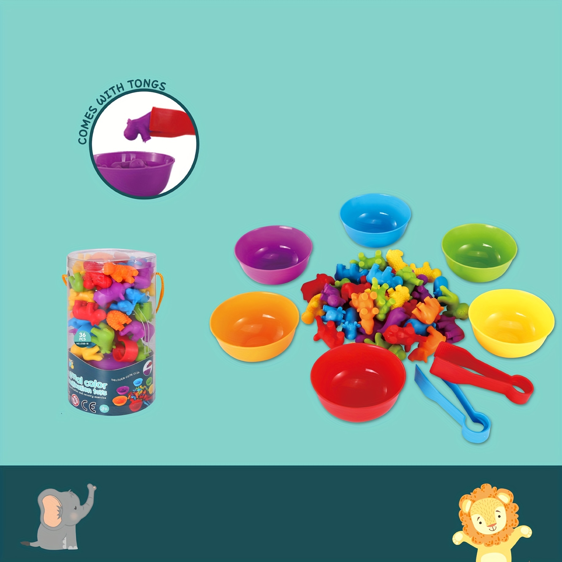 Toy Matching Game With Stacking Bowl Counting Dinosaur - Temu Canada