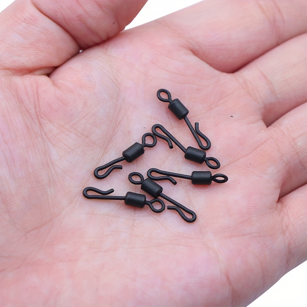 20Pcs/Pack Black Swivels Carp Fishing Tackle Snap Lure Connector Fishing  Accessories