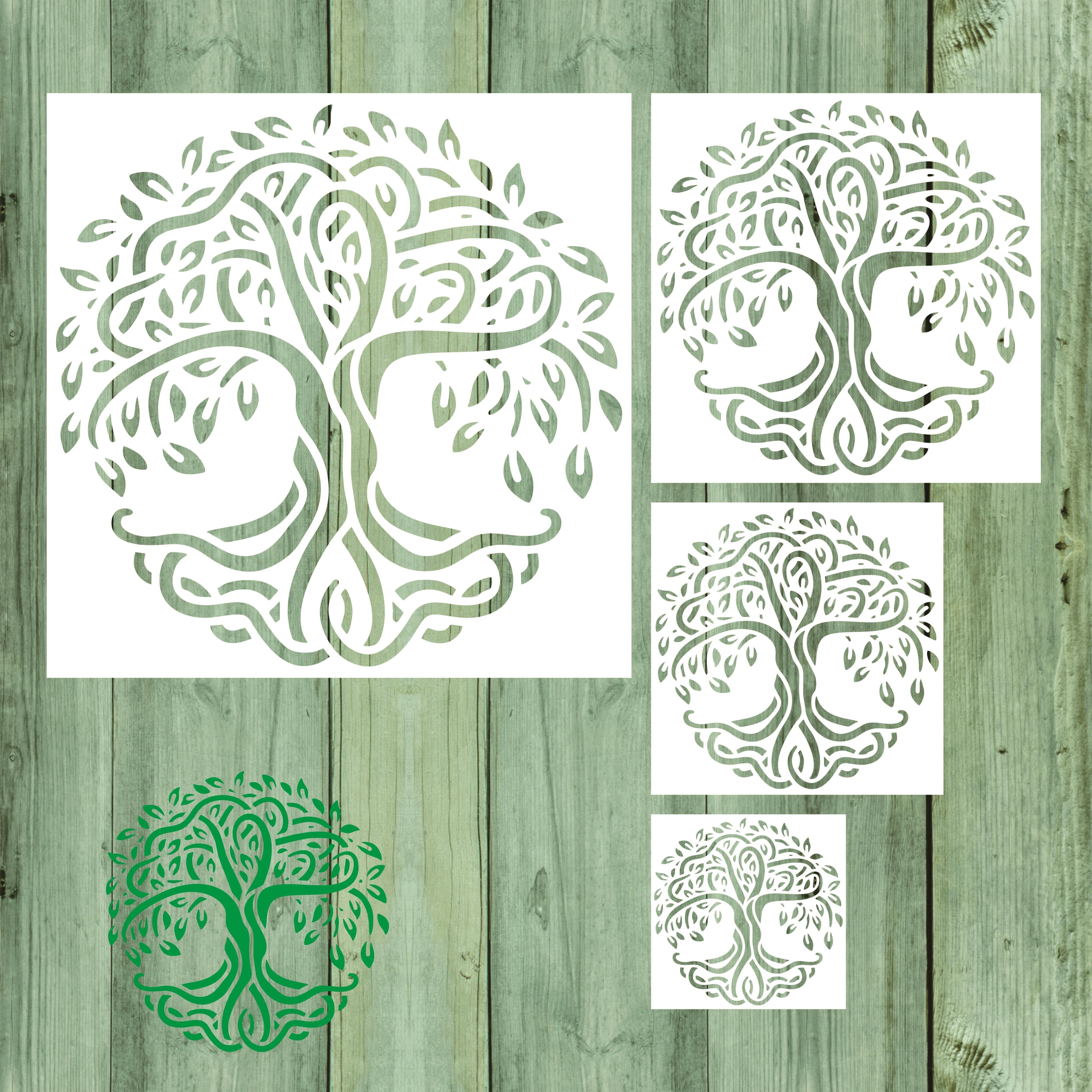 Stencil Big Celtic Tree of Life, Plastic Reusable