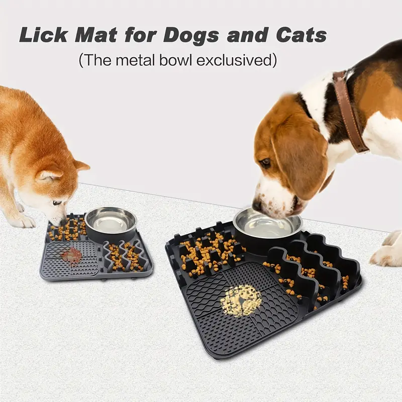 Slow Feeder Upgraded 3 in 1 Dog Bowls Dog Licking Mat With Suction Cups For  Anxiety Relief Perfect For Pet Food Yogurt BPA Free