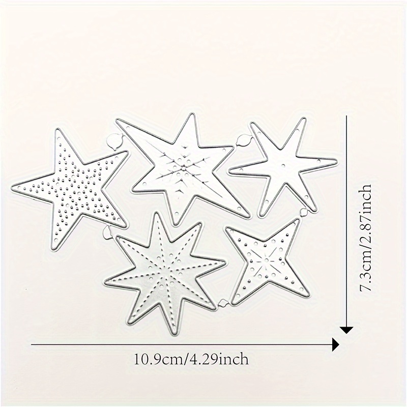 Dies for Card Making,Craft Scrapbooking,Cutting Dies, Dies for Card Making,  Five-Pointed Star Frame Cutting Die DIY Scrapbook Paper Cards Craft