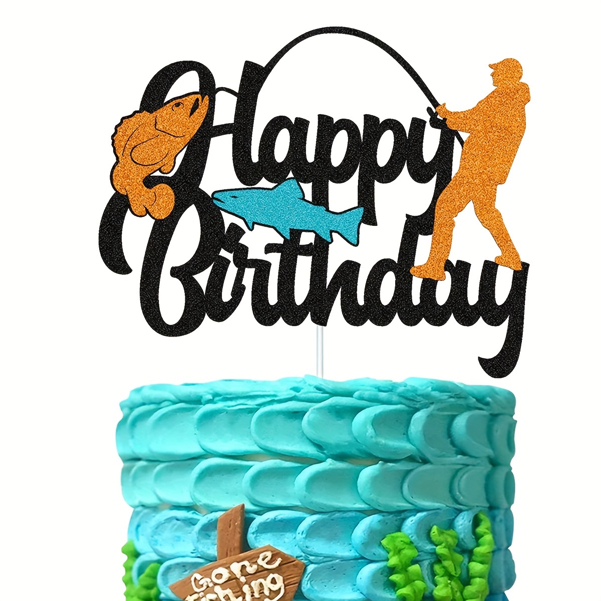 Fishing Theme Birthday Party Theme Decoration Cake Tag - Temu