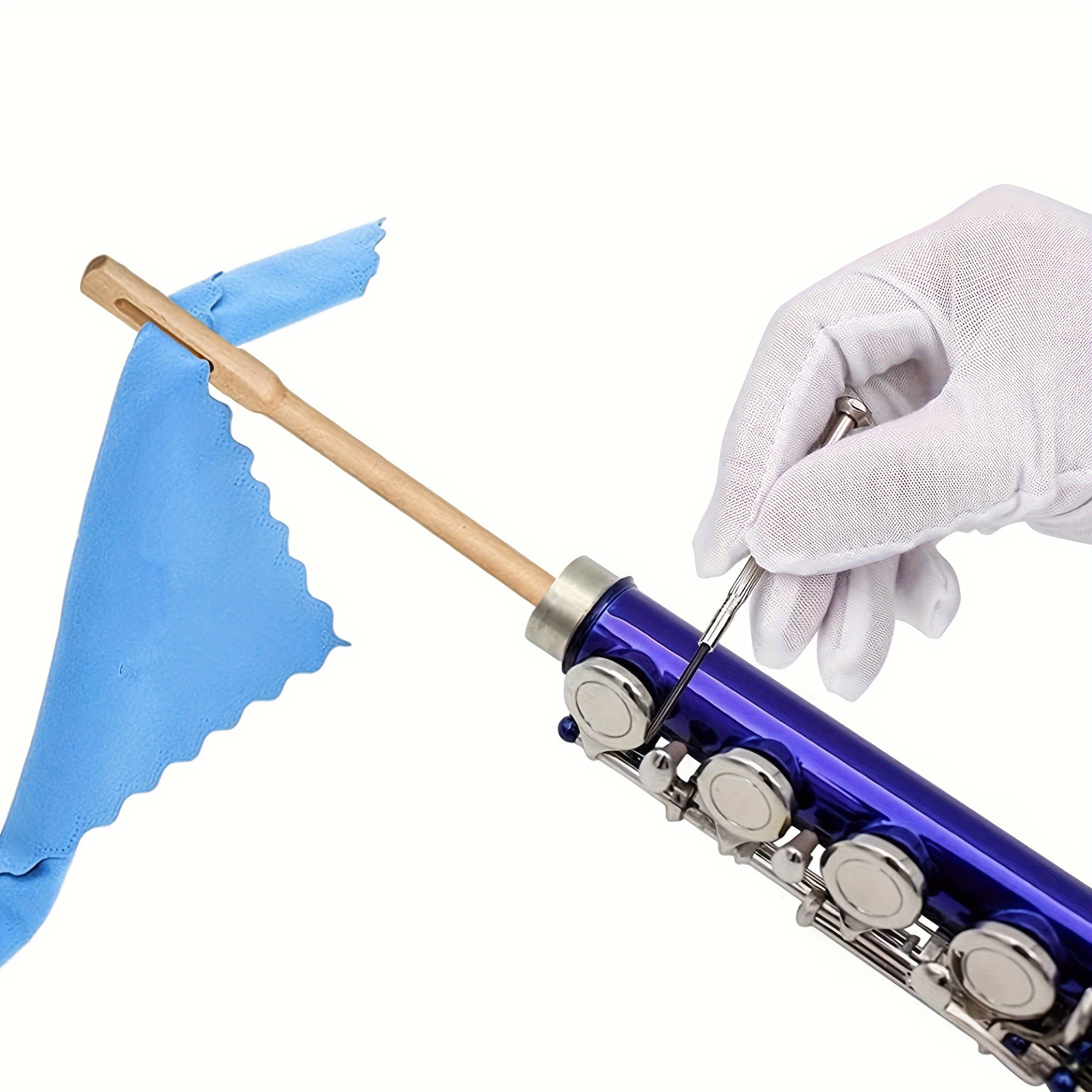 Kit de nettoyage Saxophone, 3 pièces, chiffon de nettoyage + brosse à  bouche, outil d'entretien