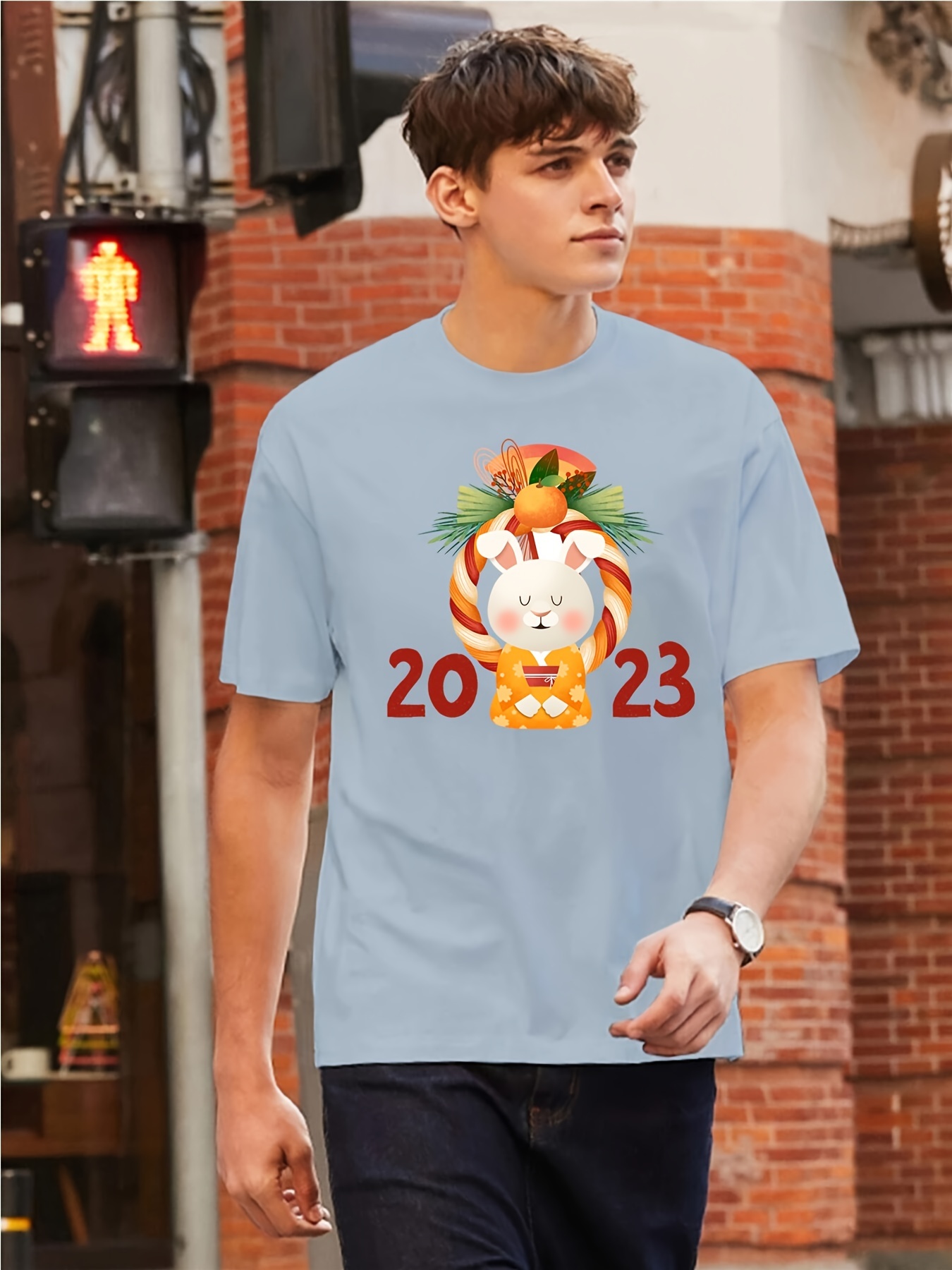 Loose Fit Printed T-shirt - Pink/Donald Duck - Men