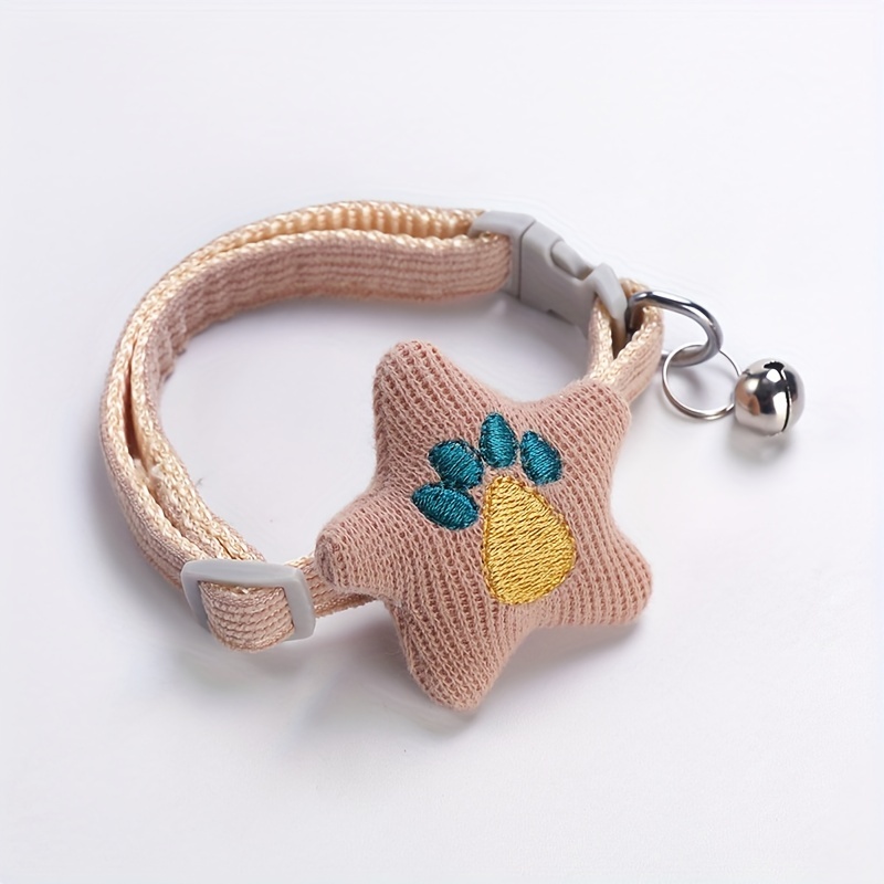 Pet Collar Five-pointed Star Cat Collar With Bell, Soft Breakaway Cat Collar  - Temu United Arab Emirates