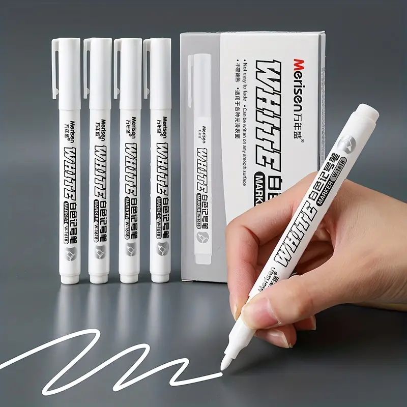 Marker Pen Acrylic Paint Pen Black White Permanent Marker - Temu