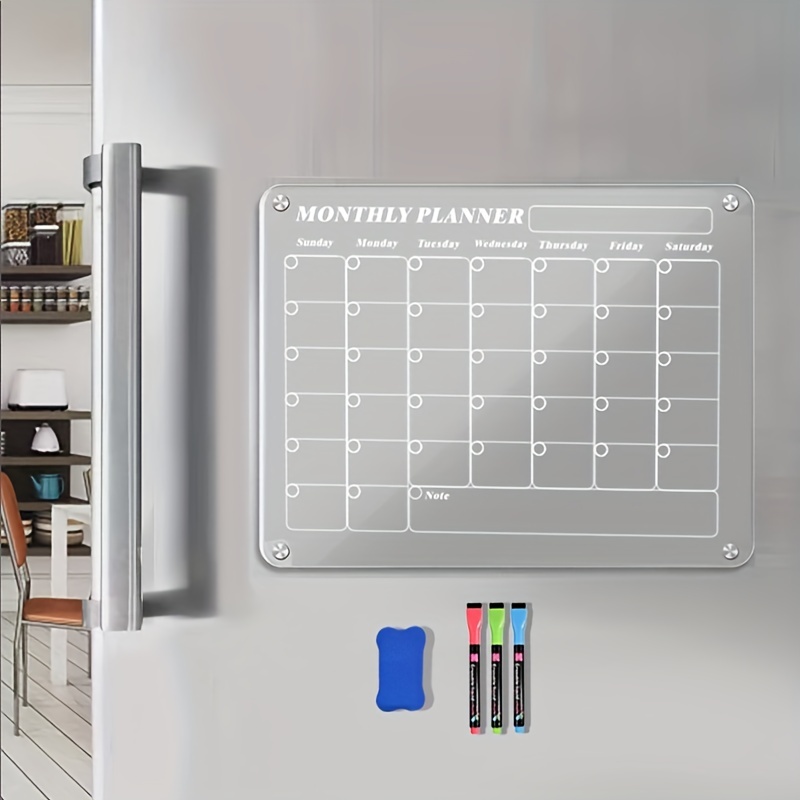 Clear Weekly/monthly Meal Planner Magnetic Acrylic - Temu