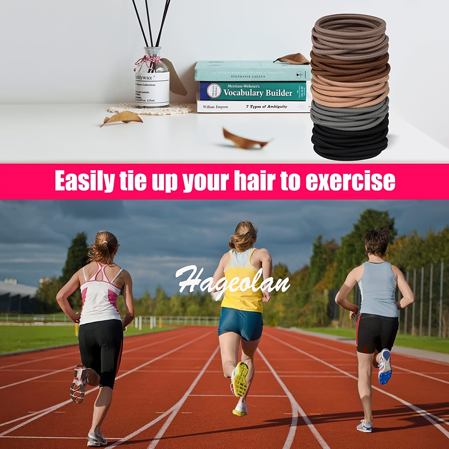 120pcs Elastic Hair Ties for Thick Curly Hair