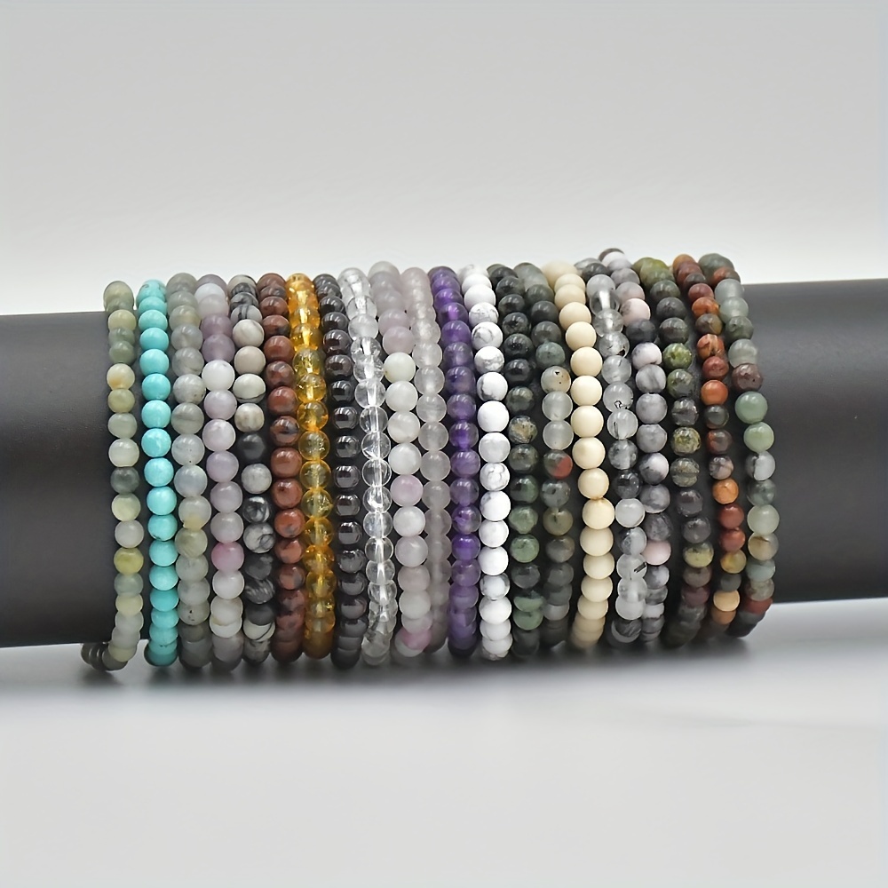 Multicolor Stone Beads String Bracelet For Men And Women - Temu