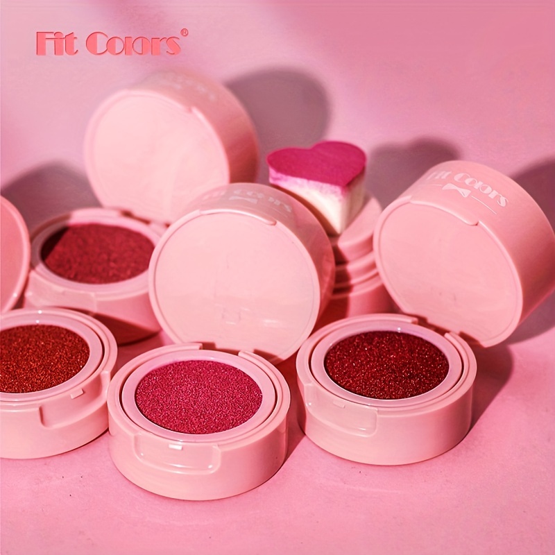 Fit Colors 6 color Heart shaped Stamp Blush With Cushion - Temu