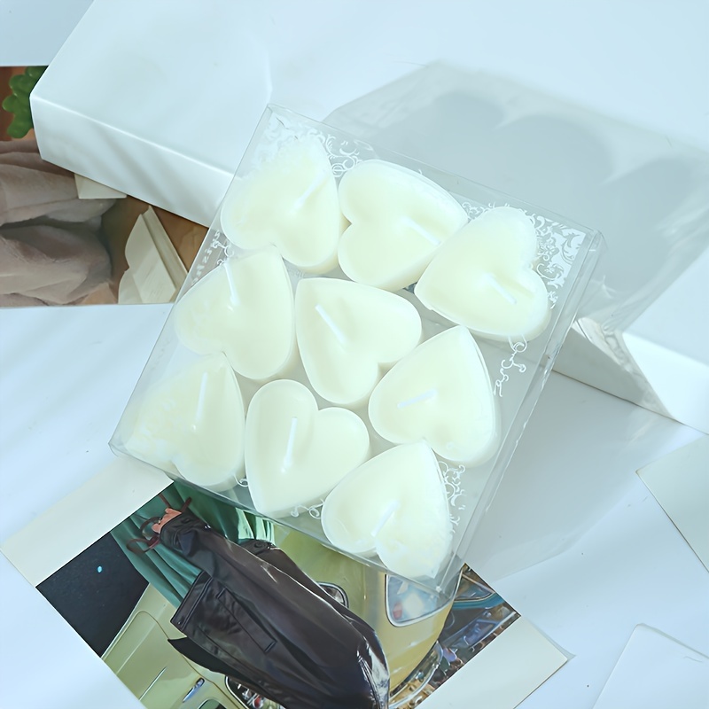 Set of 9 Heart-Shaped Scented Candles