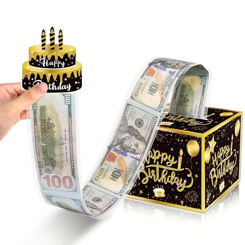 Set, Caja De Regalo Para Sacar Dinero De Cumpleaños, Caja Sorpresa, Regalos  Únicos Para Cumpleaños, Decoraciones De Fiesta De Cumpleaños, Accesorios D