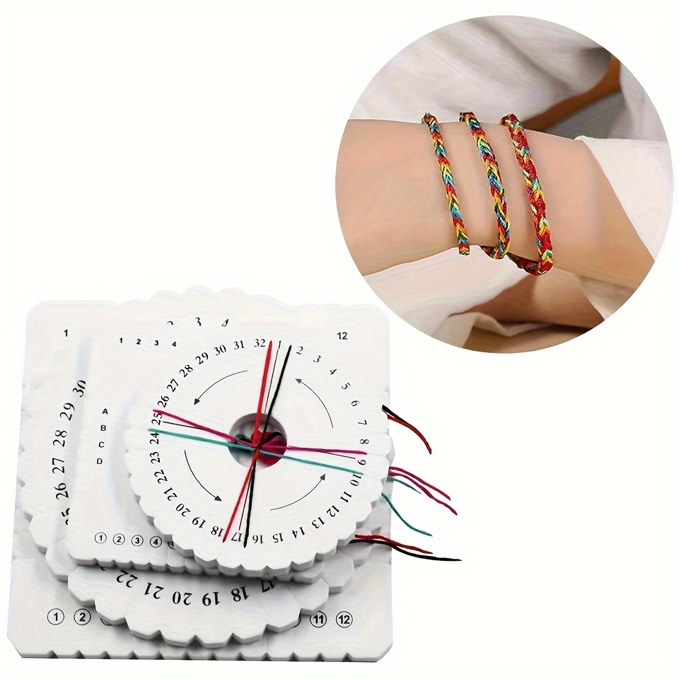 5pcs loom bracelet loom weaving board beading cord disc Diy Rope
