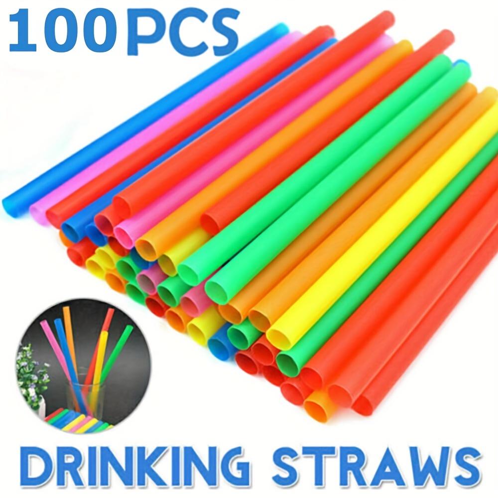 100 Extra Wide Boba Bubble Tea Fat Drinking Straws INDIVIDUALLY WRAPPED  Color