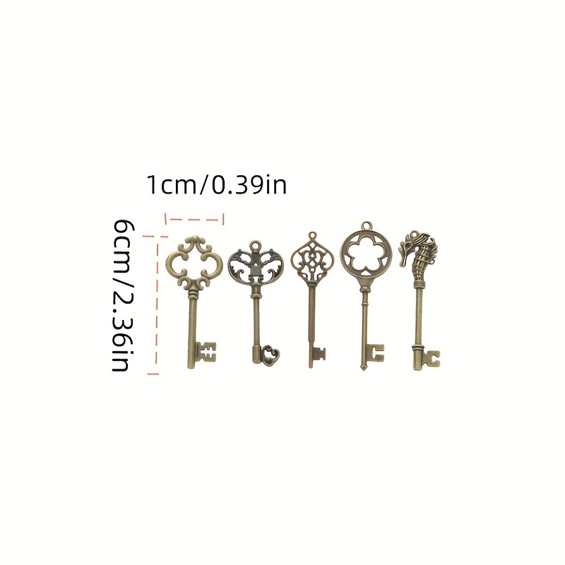 Bronze Decorative Gear Key Pendants 