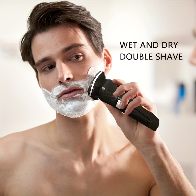 Comprar Maquinilla de afeitar eléctrica para hombres, afeitadoras rotativas  5 en 1, recortadora de barba, afeitadora eléctrica húmeda y seca