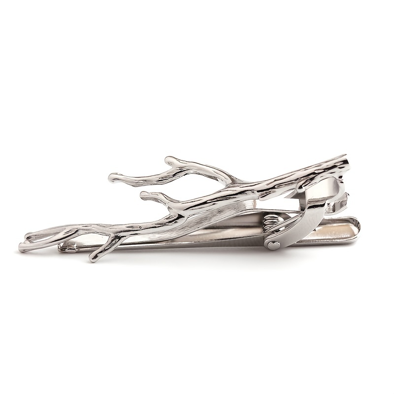 Silvery Fish Hook Shaped Tie Clip Hunter Tie Clip Men's Business Tie Pins