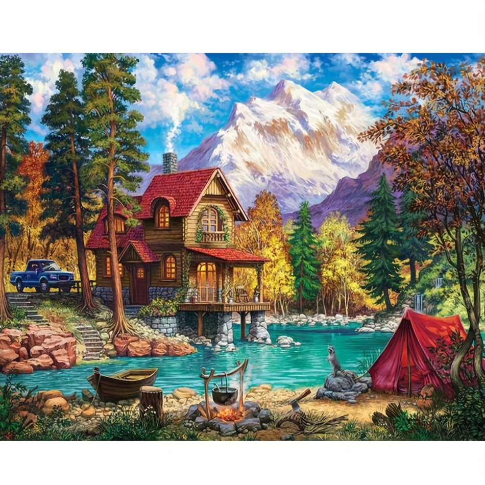 Paint By Number Kits For Adults Diy Landscape Mountain Lake - Temu