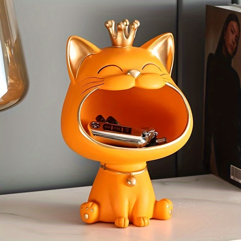 Lucky Cat Statue Sculpture Table Decoration Miniature - Temu