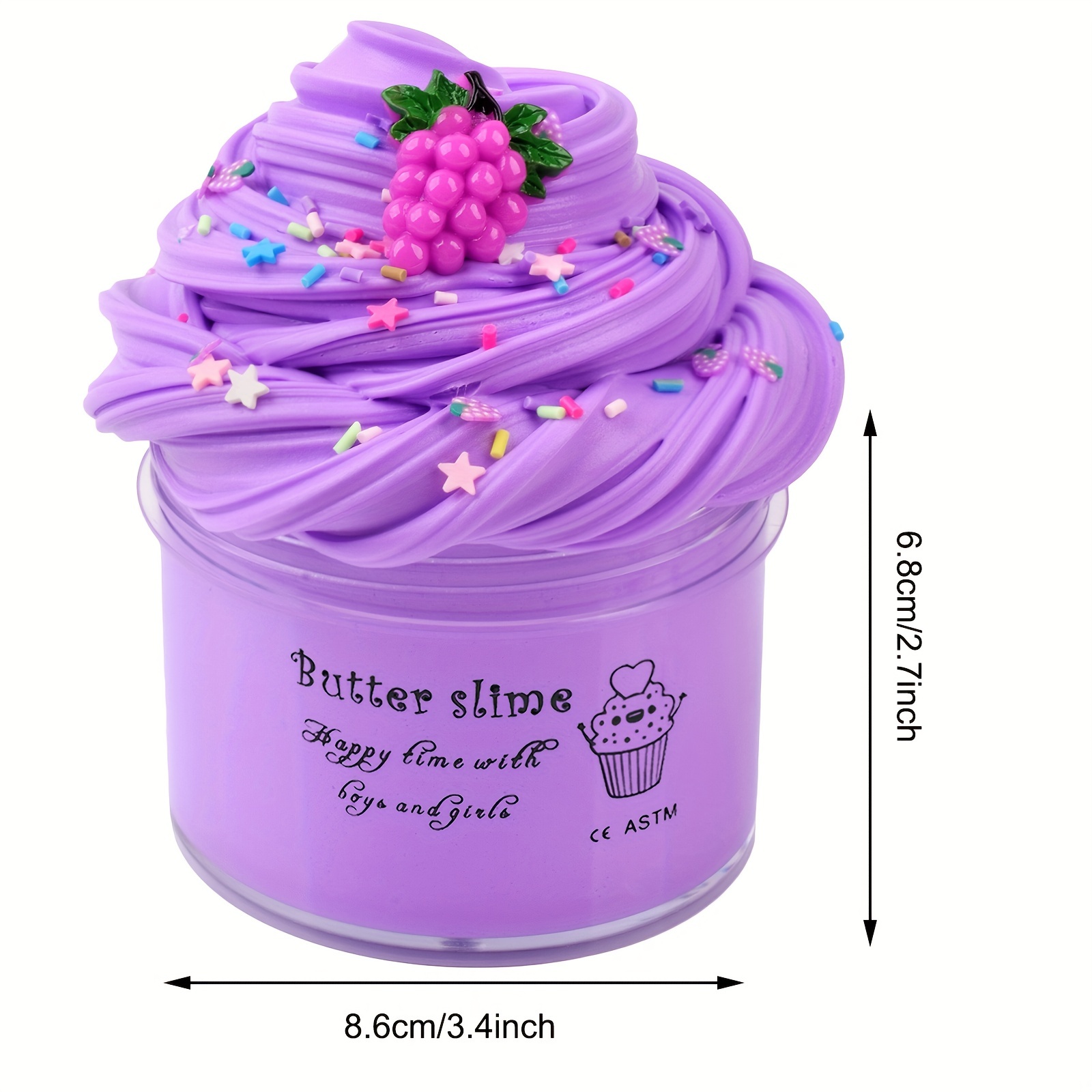 Gasue Stitch Slime Diy Slime Supplies, Fruit Aromatherapy Pressure Children  Slime Toy, Purple
