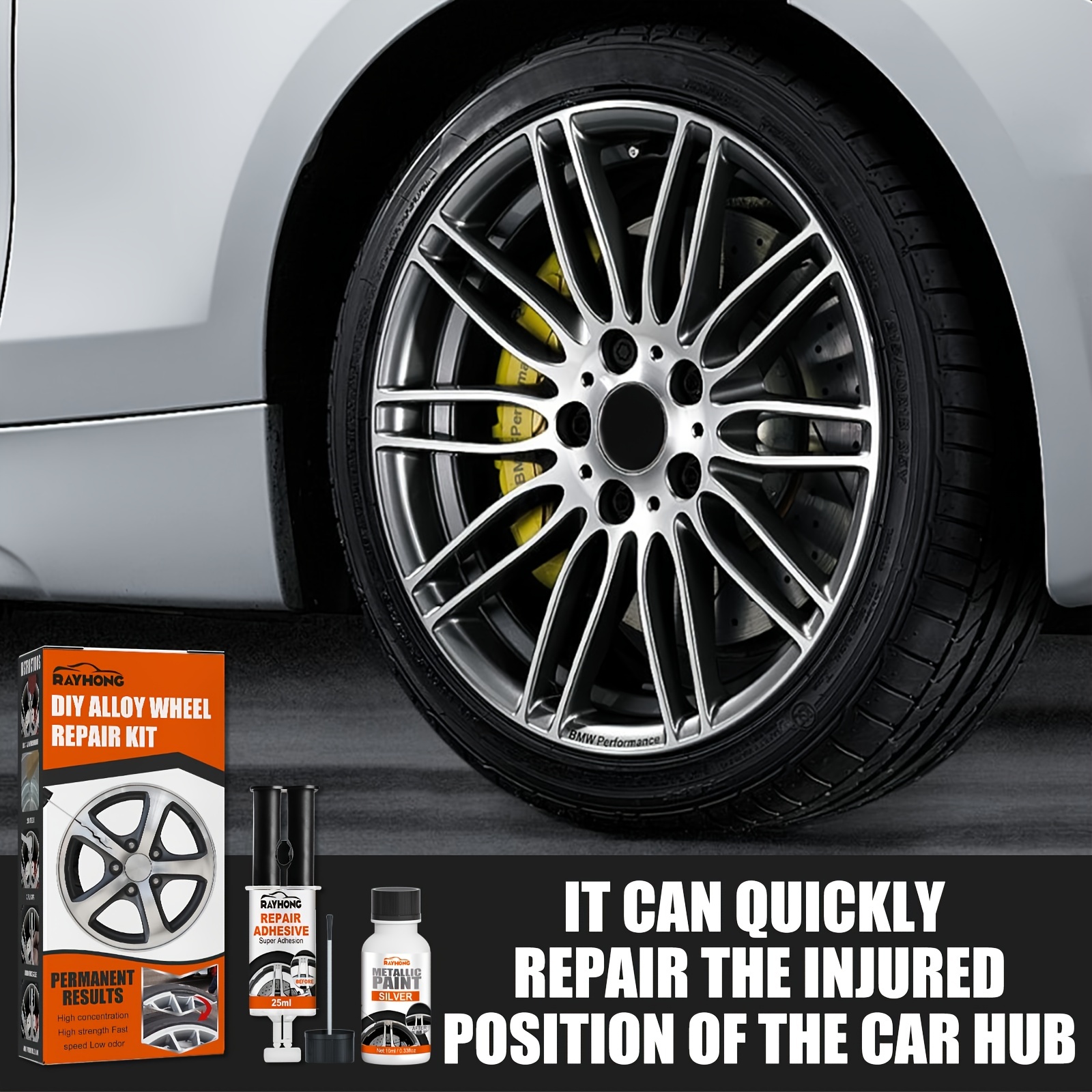 Wheel Scratch Repair Kit Alloy Car Rim Scrapes Scratches Remover Silver  Wheel Paint Repair of Car Wheels Fix Quick And Easy - AliExpress