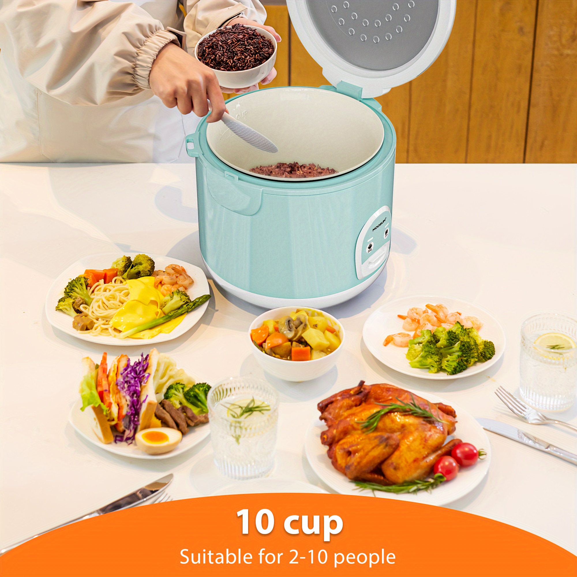 MOOSUM Multi Mini Rice Cooker 4-cups Uncooked (8-cups Cooked) – moosum