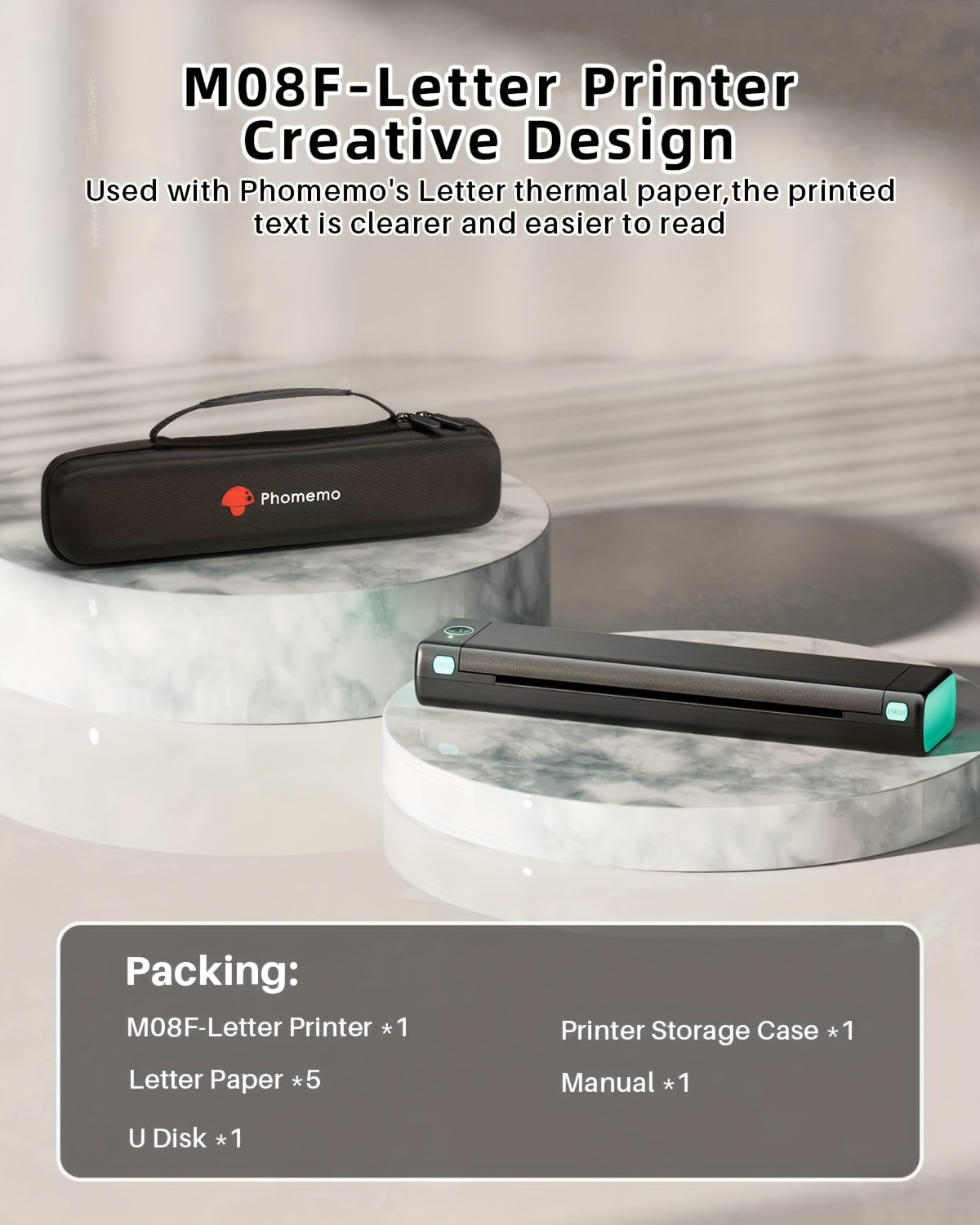 Imprimante Portable Phomemo – Imprimante Portable Sans Fil - Temu