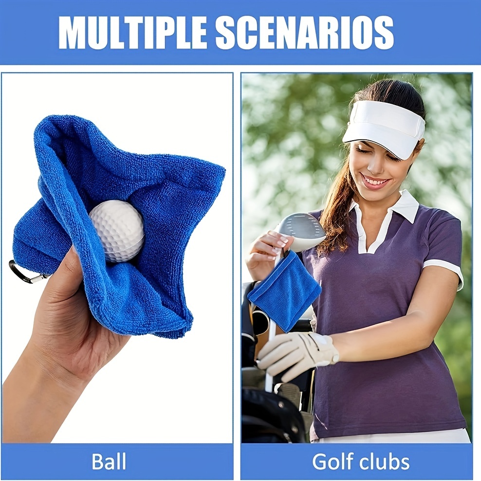 Play Ball - Baseball Glove and Ball Graphic Golf Towel with Carabiner Clip  