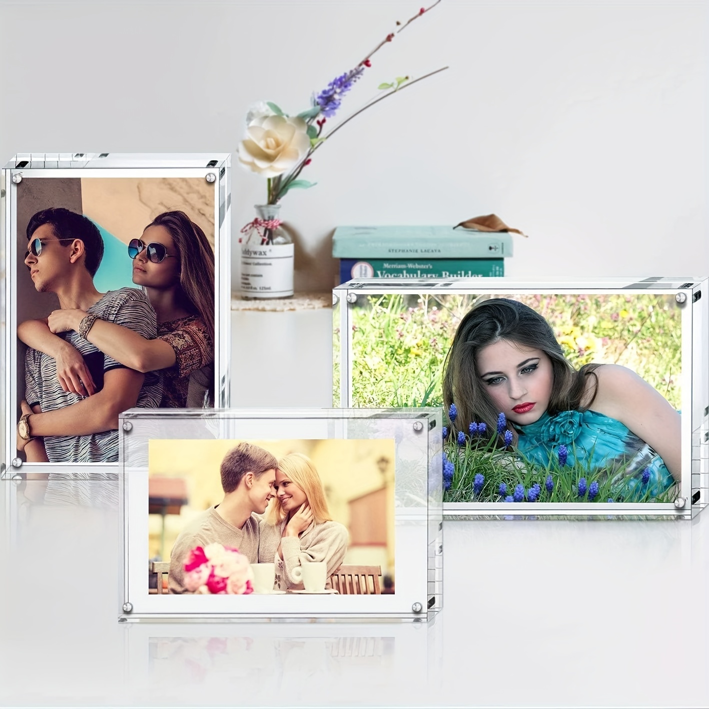 Acrylic Picture Frames Clear Magnetic Photo Frame Wall - Temu