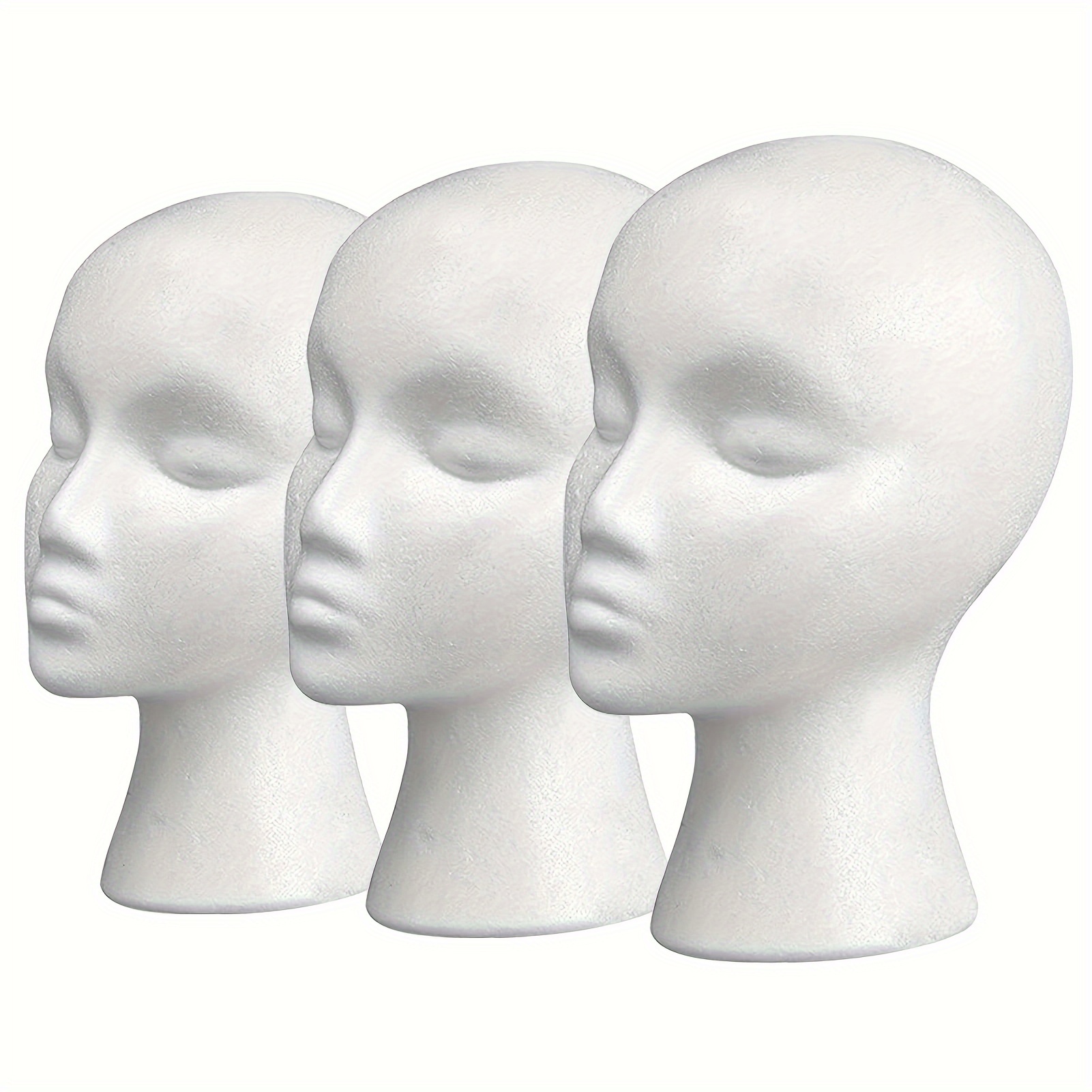 Styrofoam head female with face