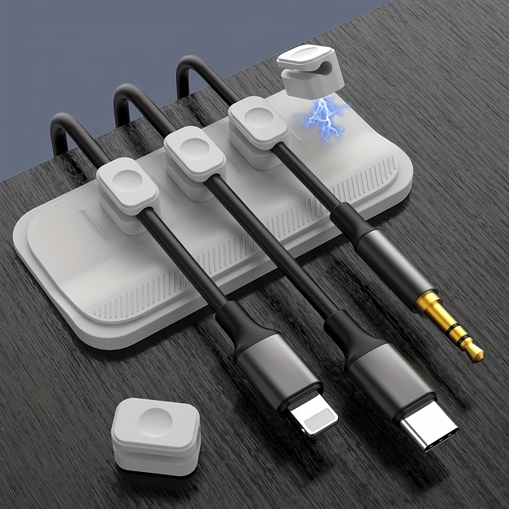 Magnetic Cable Management Cable Holder Clips Desk - Temu