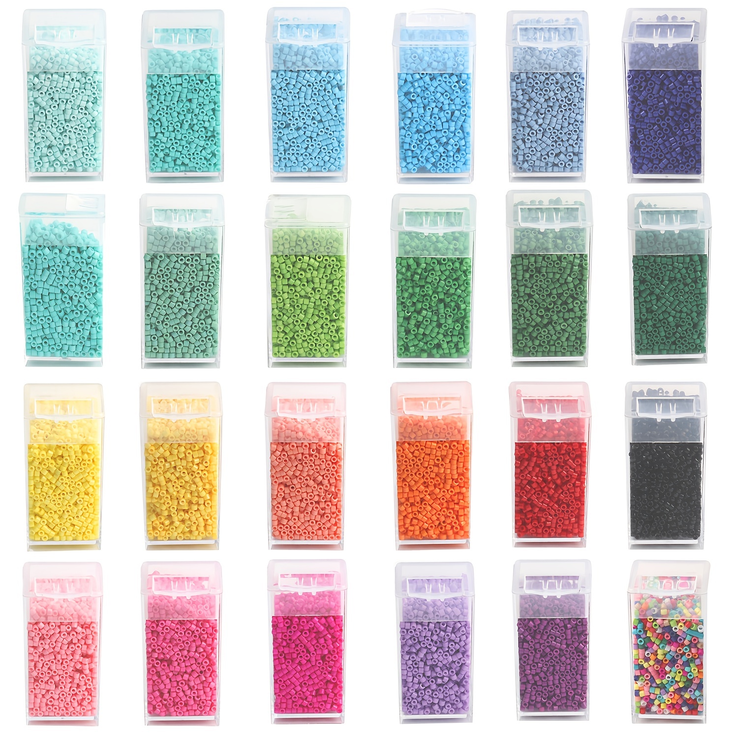 1000 piezas de hama beads mini de 2.6mm Artkal Perler Hama beads Blanco,  negro, grises, Moda de Mujer